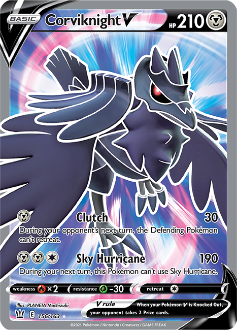 (156/163) Corviknight Full Art Ultra Rare - Battle Styles