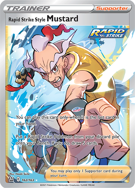 (162/163) Rapid Strike Style Mustard Full Art Ultra Rare - Battle Styles