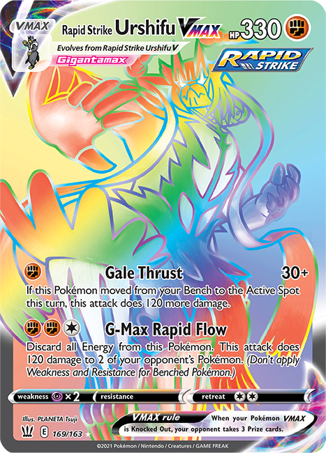 (169/163) Rapid Strike Urshifu VMAX Secret Rare - Battle Styles