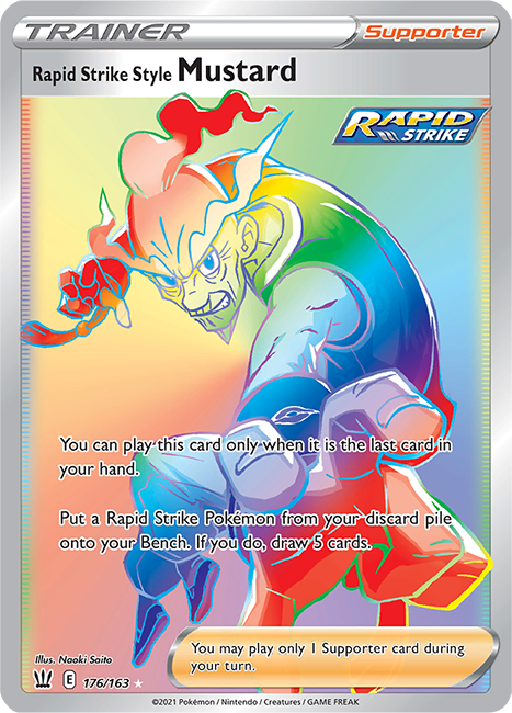 (176/163) Rapid Strike Style Mustard Secret Rare - Battle Styles