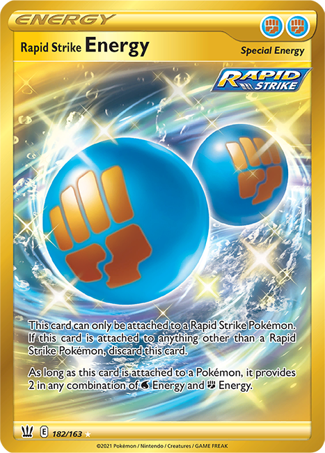 (182/163) Rapid Strike Energy Secret Rare - Battle Styles