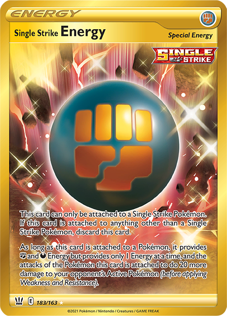 (183/163) Single Strike Energy Secret Rare - Battle Styles