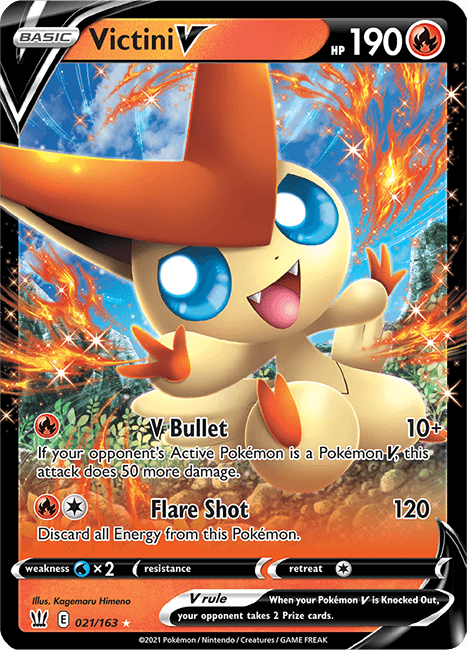 (021/163) Victini V Ultra Rare - Battle Styles - Card Croc