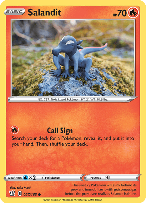 (027/163) Salandit Common - Battle Styles - Card Croc