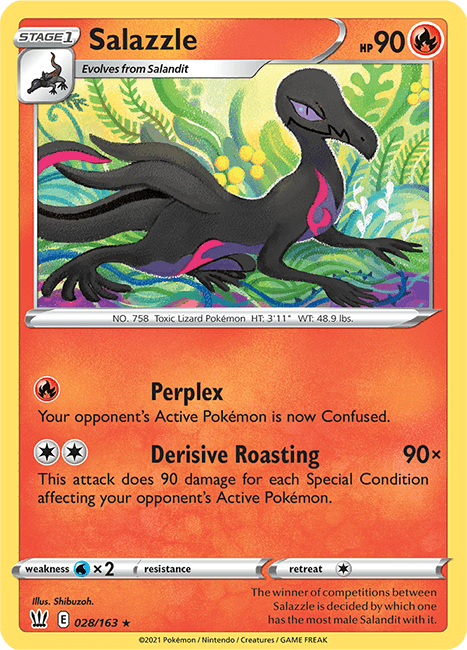 (028/163) Salazzle Rare - Battle Styles - Card Croc