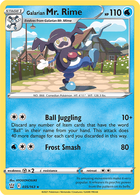 (035/163) Galarian Mr Rime Rare - Battle Styles - Card Croc