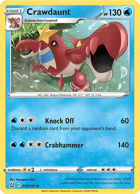 (039/163) Crawdaunt Uncommon - Battle Styles - Card Croc