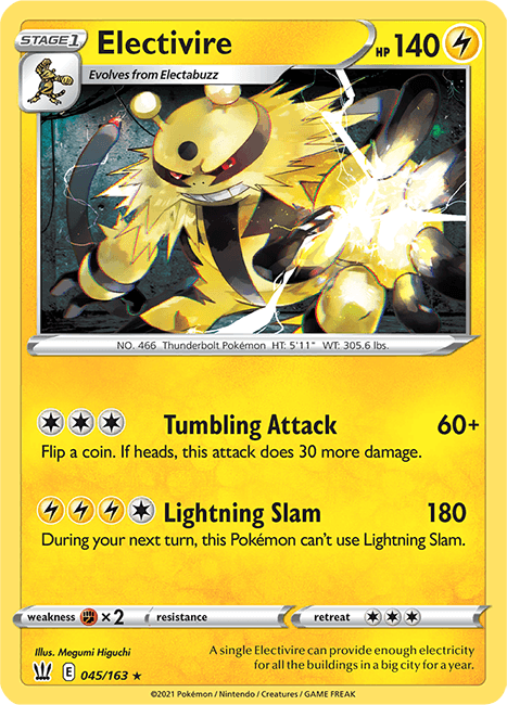 (045/163) Electivire Rare - Battle Styles - Card Croc