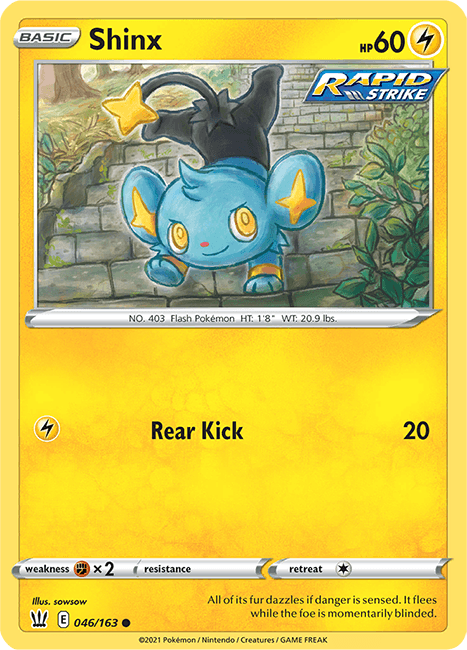 (046/163) Shinx Common - Battle Styles - Card Croc