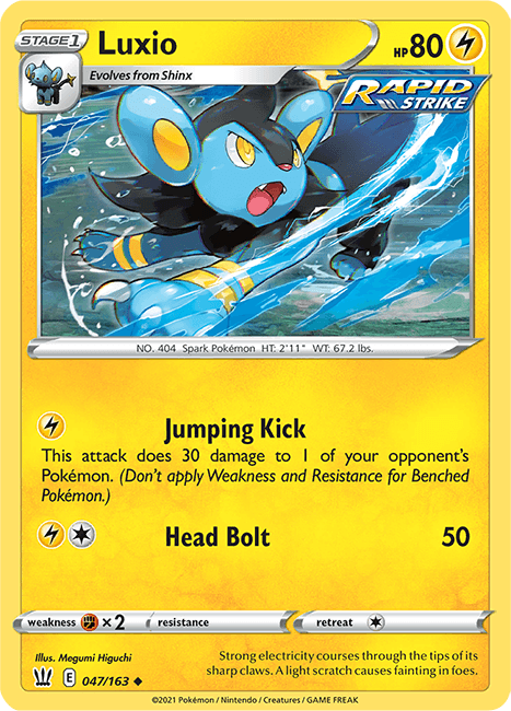 (047/163) Luxio Uncommon - Battle Styles - Card Croc