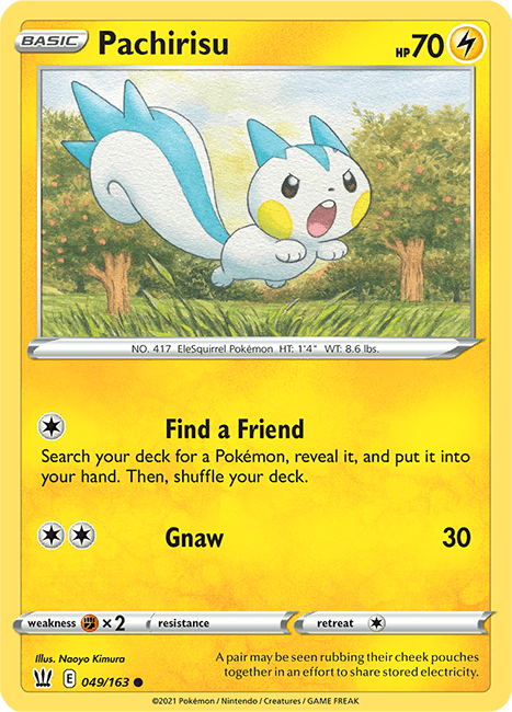 (049/163) Pachirisu Common - Battle Styles - Card Croc