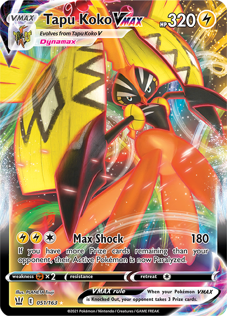 (051/163) Tapu Koko VMAX Ultra Rare - Battle Styles - Card Croc