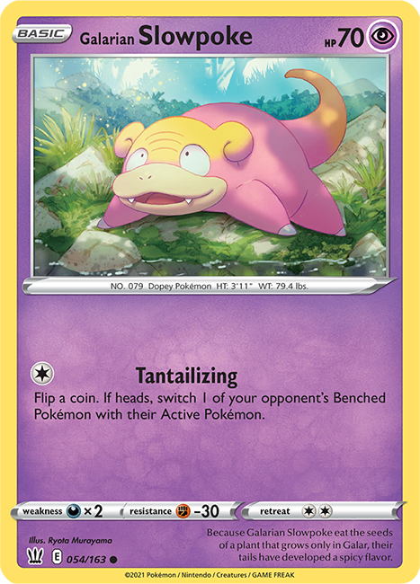 (054/163) Galarian Slowpoke Common - Battle Styles - Card Croc