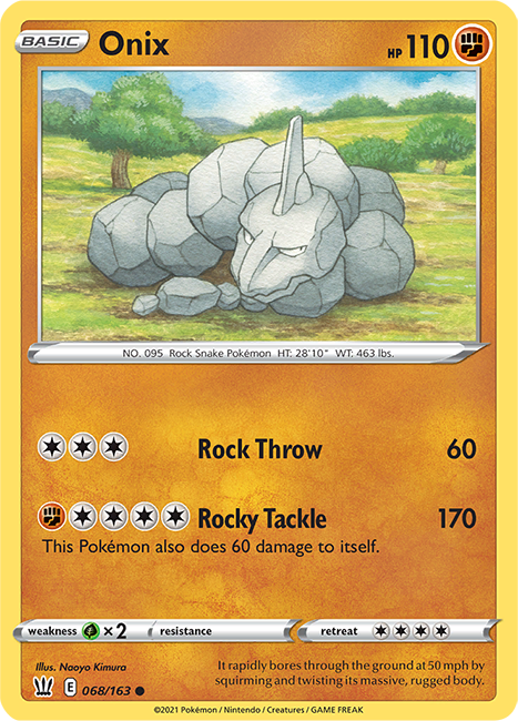 (068/163) Onix Common - Battle Styles - Card Croc