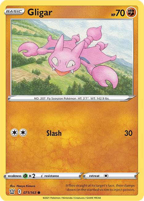 (071/163) Gligar Common - Battle Styles - Card Croc