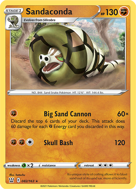 (082/163) Sandaconda Holo Rare - Battle Styles - Card Croc