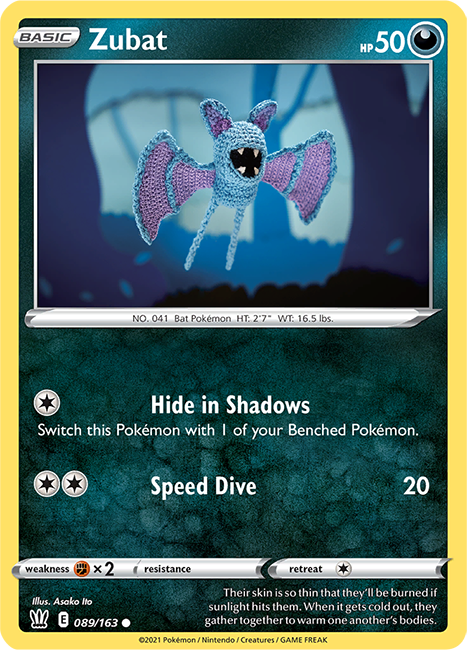 (089/163) Zubat Common - Battle Styles - Card Croc