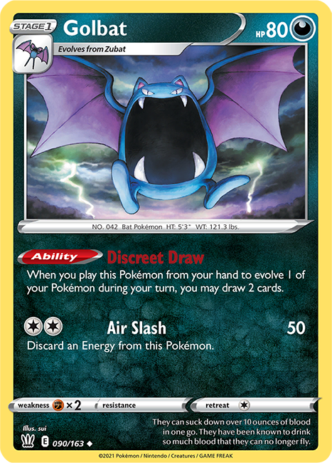 (090/163) Golbat Uncommon - Battle Styles - Card Croc