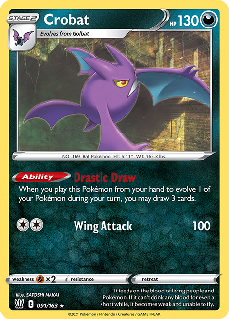 (091/163) Crobat Holo Rare - Battle Styles - Card Croc