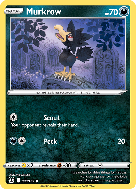 (093/163) Murkrow Common - Battle Styles - Card Croc