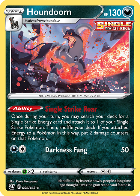 (096/163) Houndoom Holo Rare - Battle Styles - Card Croc