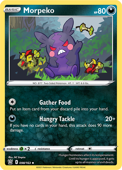 (098/163) Morpeko Uncommon - Battle Styles - Card Croc