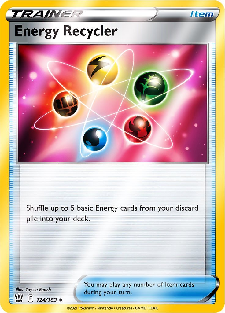 (124/163) Energy Recycler Reverse Holo - Battle Styles - Card Croc