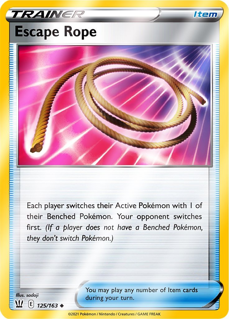 (125/163) Escape Rope Reverse Holo - Battle Styles - Card Croc