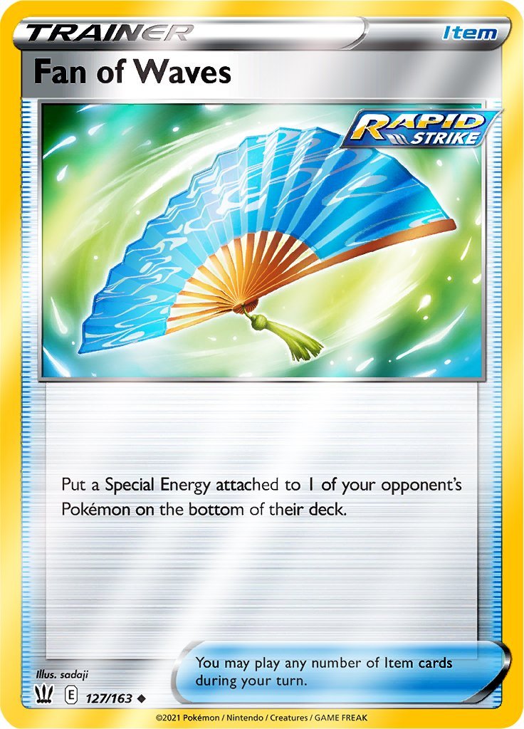 (127/163) Fan of Waves Reverse Holo - Battle Styles - Card Croc