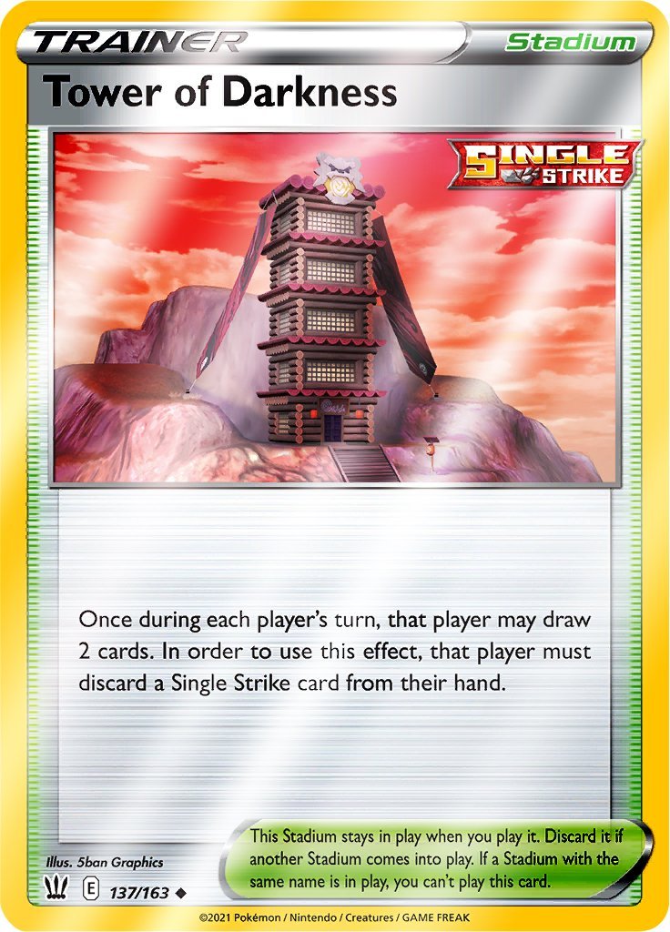 (137/163) Tower of Darkness Reverse Holo - Battle Styles - Card Croc