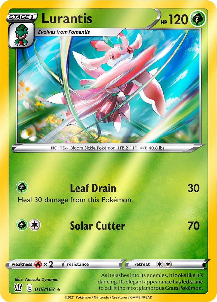 (015/163) Lurantis Rare Reverse Holo - Battle Styles - Card Croc