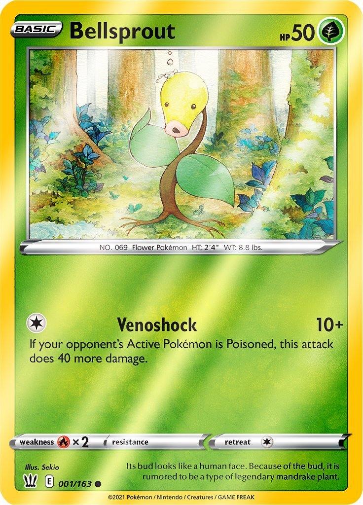 (001/163) Bellsprout Common Reverse Holo - Battle Styles - Card Croc