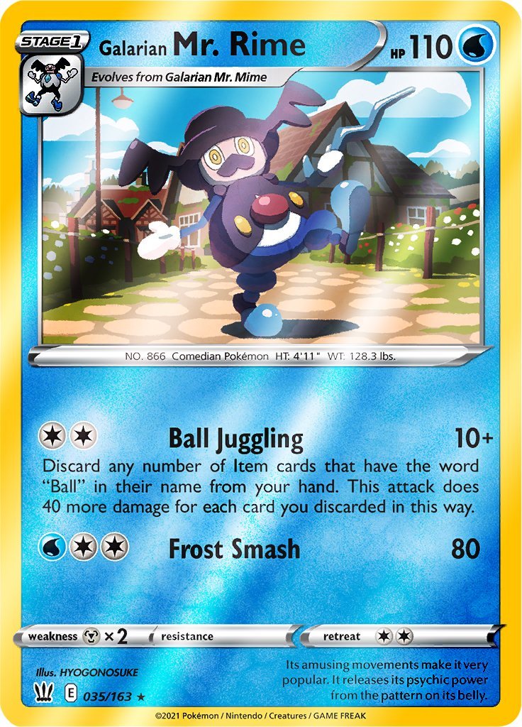 (035/163) Galarian Mr Rime Reverse Holo - Battle Styles - Card Croc