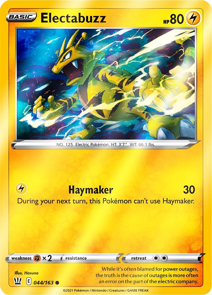 (044/163) Electabuzz Reverse Holo - Battle Styles - Card Croc