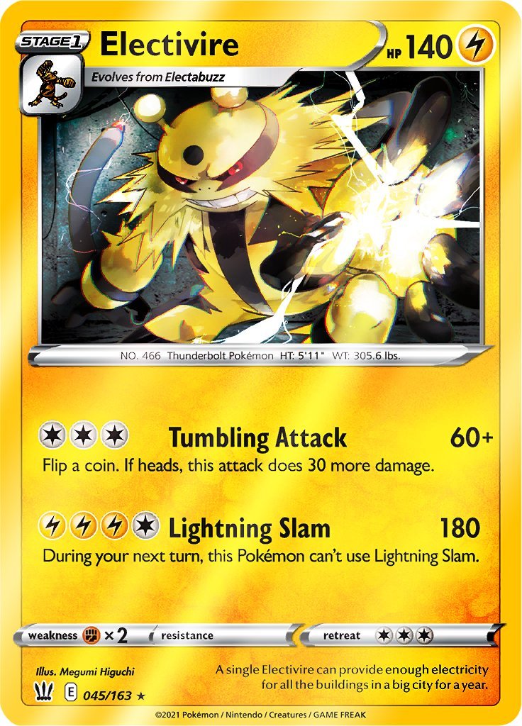 (045/163) Electivire Reverse Holo - Battle Styles - Card Croc