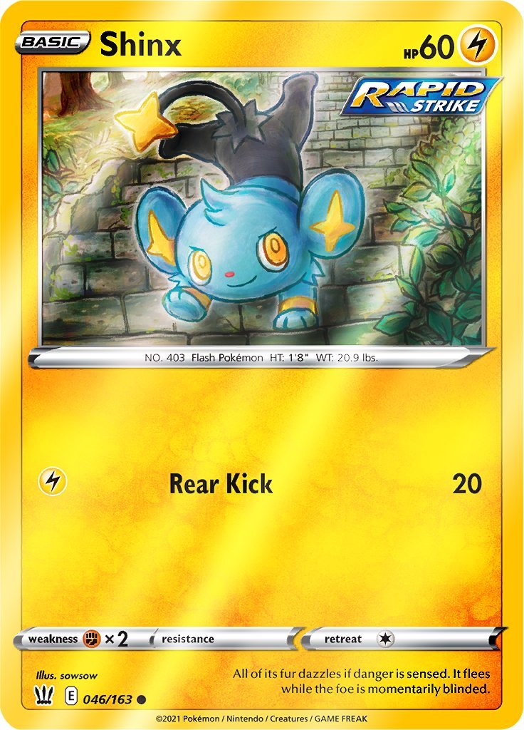 (046/163) Shinx Reverse Holo - Battle Styles - Card Croc