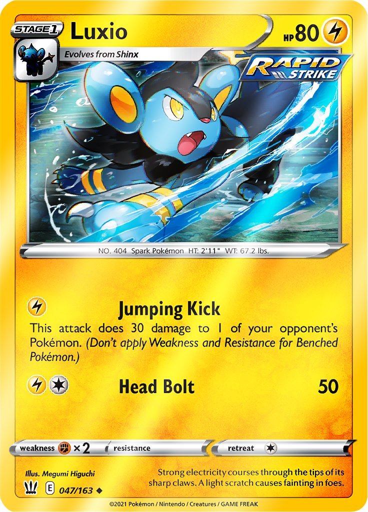 (047/163) Luxio Reverse Holo - Battle Styles - Card Croc