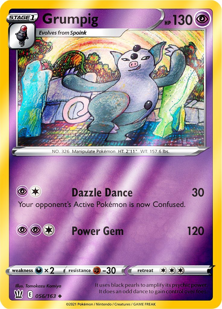 (056/163) Grumpig Reverse Holo - Battle Styles - Card Croc