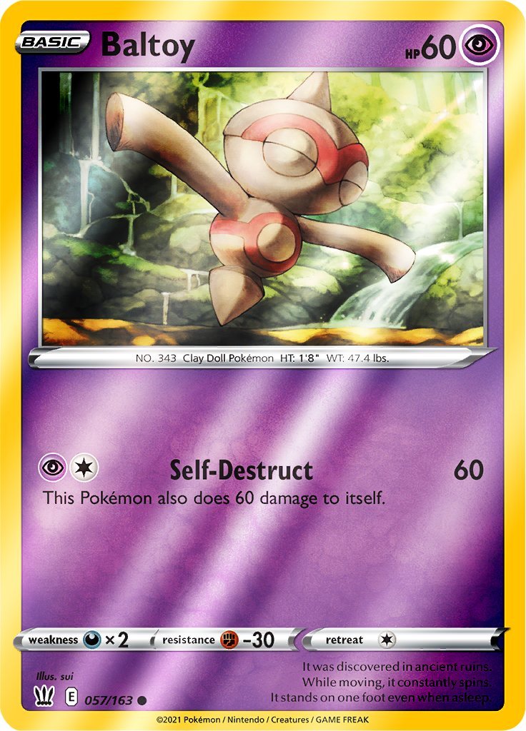 (057/163) Baltoy Reverse Holo - Battle Styles - Card Croc