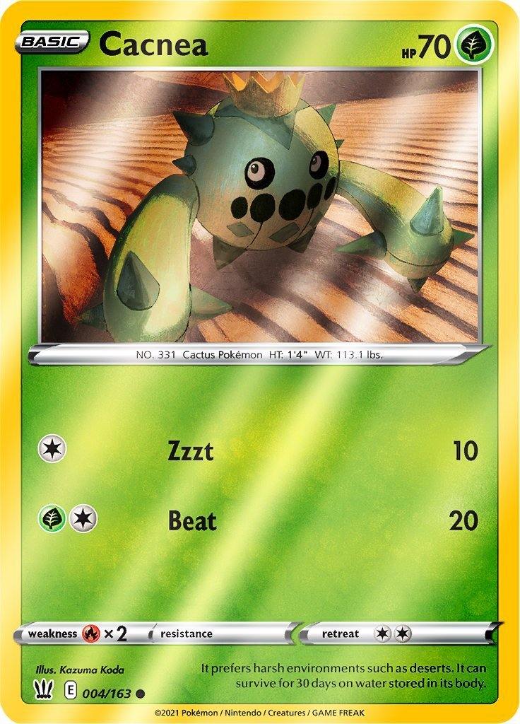 (004/163) Cacnea Common Reverse Holo - Battle Styles - Card Croc