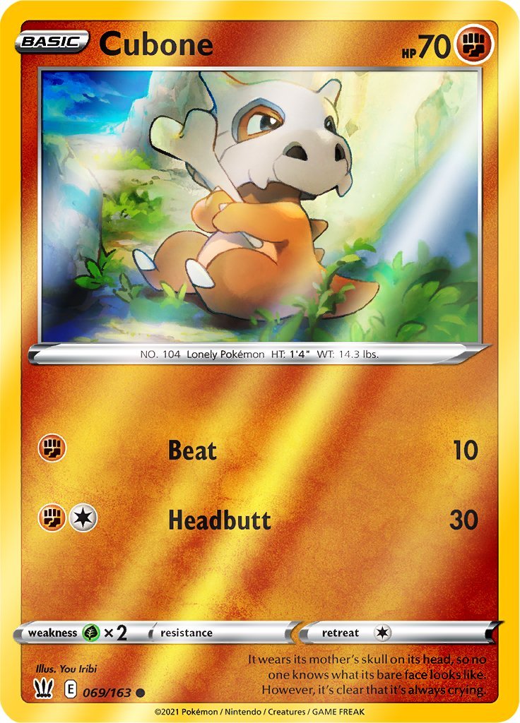 (069/163) Cubone Reverse Holo - Battle Styles - Card Croc