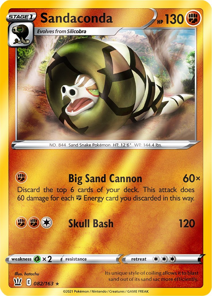 (082/163) Sandaconda Reverse Holo - Battle Styles - Card Croc