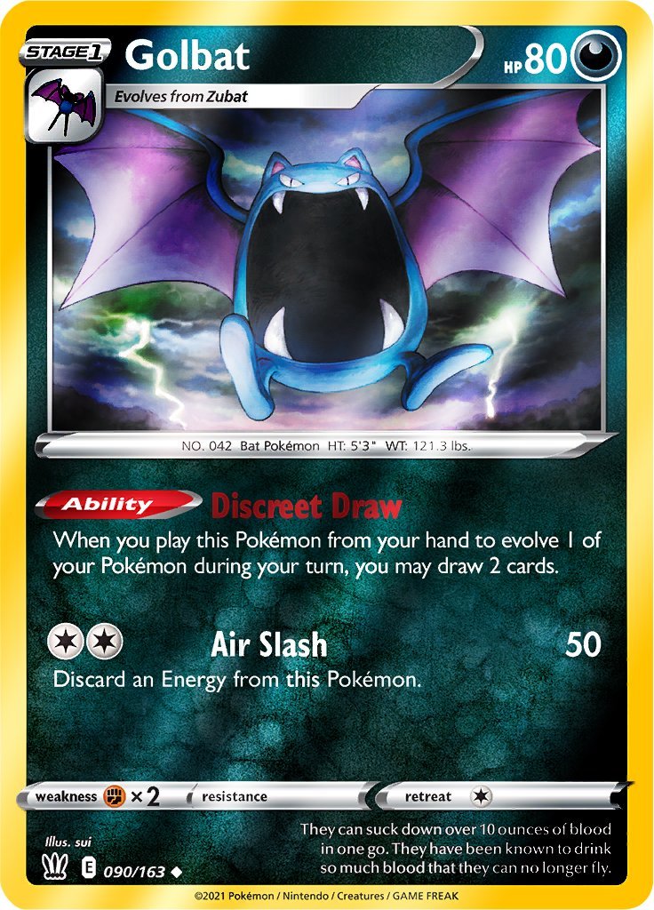 (090/163) Golbat Reverse Holo - Battle Styles - Card Croc