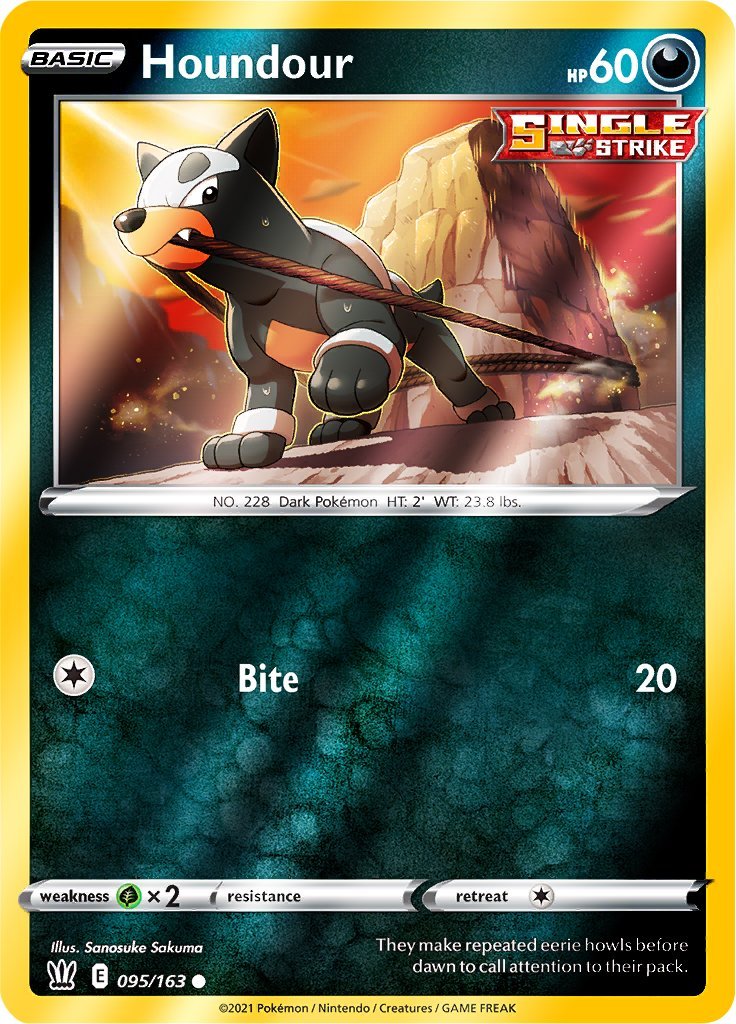 (095/163) Houndour Reverse Holo - Battle Styles - Card Croc