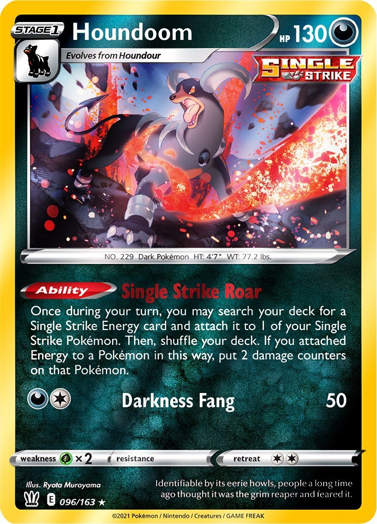 (096/163) Houndoom Reverse Holo - Battle Styles - Card Croc