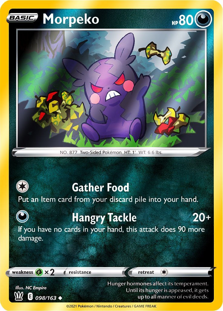 (098/163) Morpeko Reverse Holo - Battle Styles - Card Croc