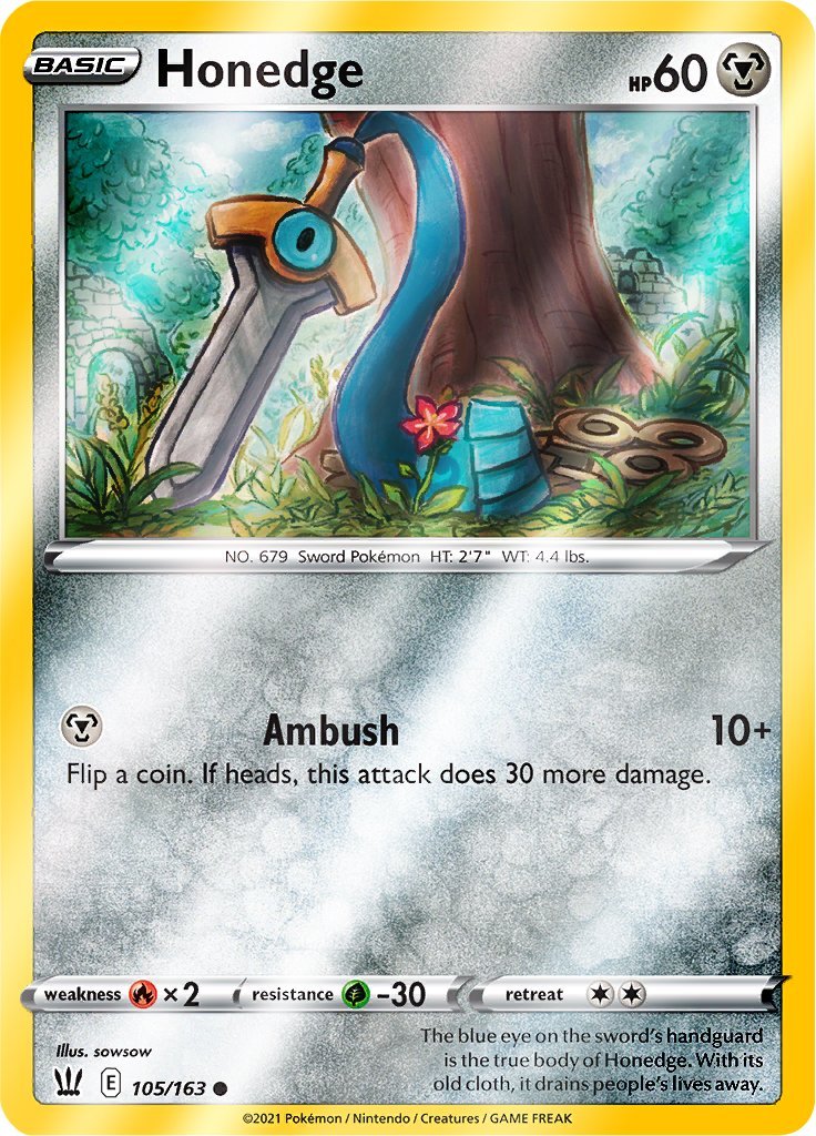 (105/163) Honedge Reverse Holo - Battle Styles - Card Croc