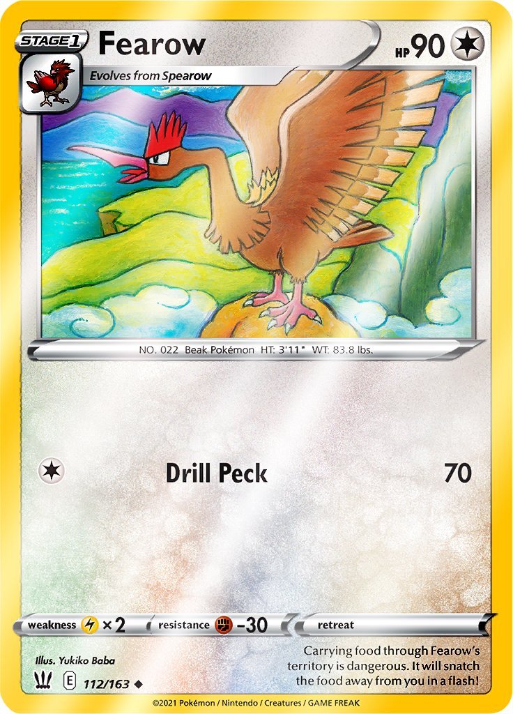 (112/163) Fearow Reverse Holo - Battle Styles - Card Croc