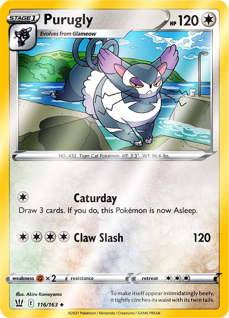 (116/163) Purugly Reverse Holo - Battle Styles - Card Croc