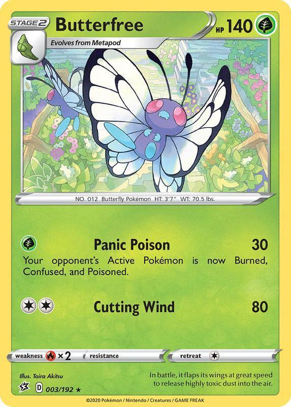 (003/192) Butterfree Rare - Rebel Clash - Card Croc